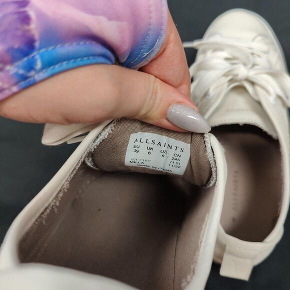 ♡ Allsaints ♡ Milla Leather and Suede Platform Sneakers - Picture 8 of 8